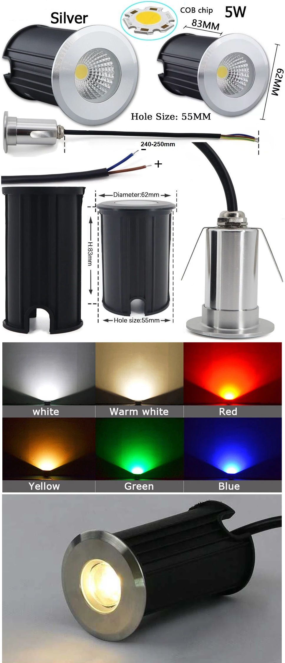 Spot ligth de techo 5w-24v